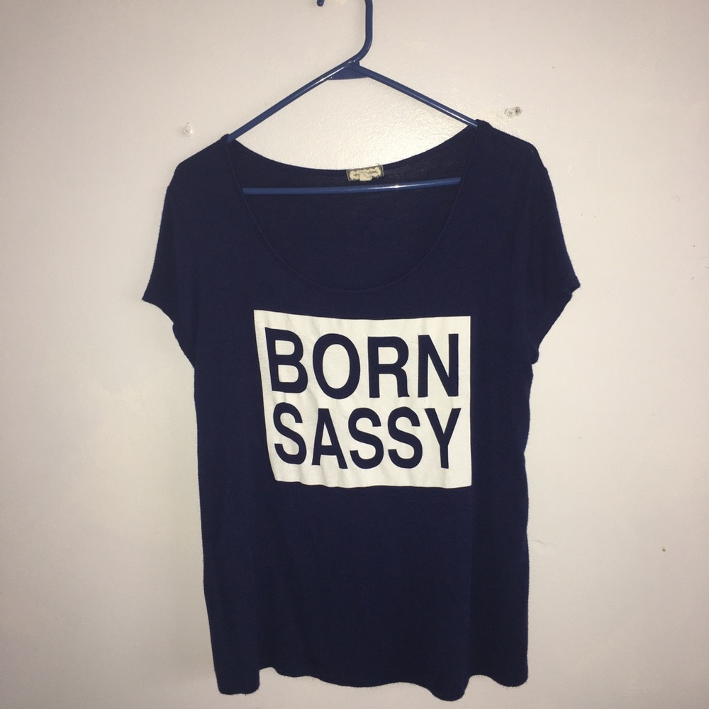 Navy blue graphic shirt